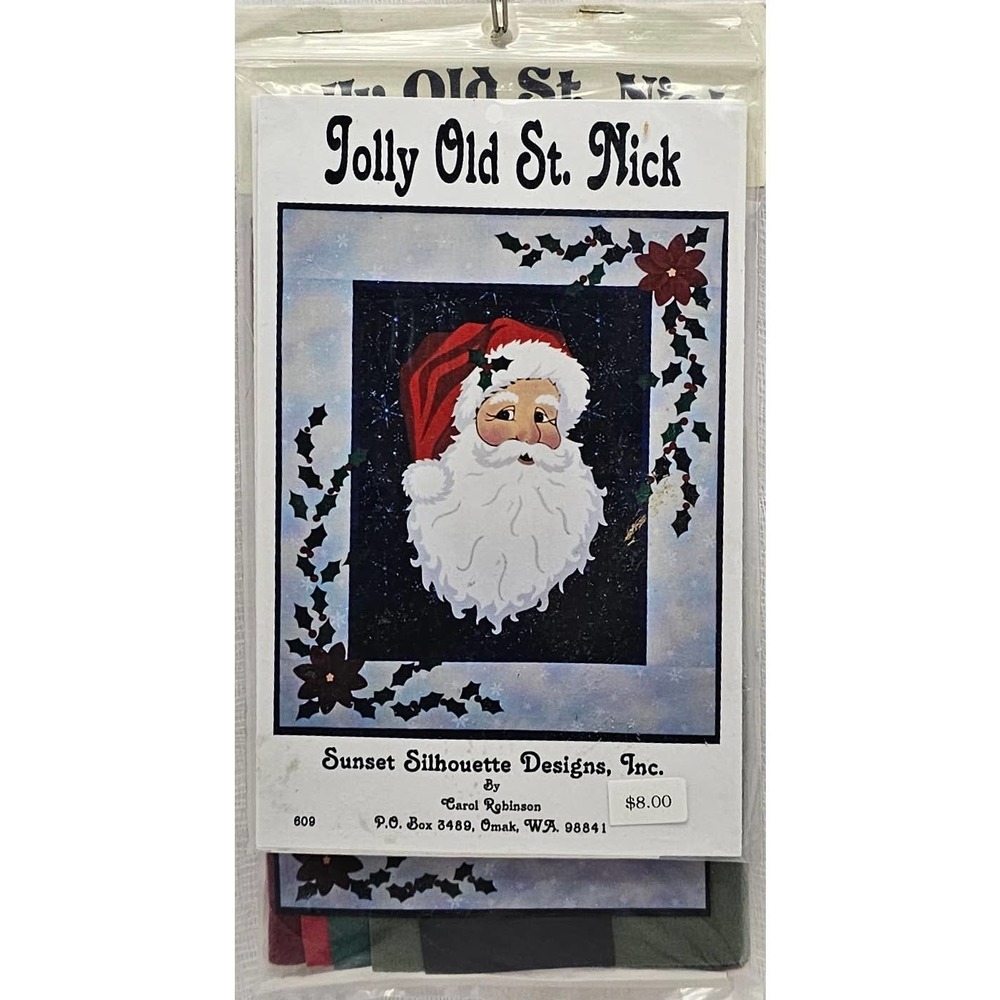 Jolly Old St. Nick Suede Applique 22x25 Suede Included UNCUT